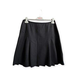 Miu Miu FW06 Felt Wool Architectural Skirt Black IT44